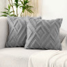 2er Set Boho-Kissenbezüge 50x50 cm Grau | befox.ch