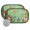 Auto Sonnenschutz Tierfreunde im Wald 2 Stück 51x31 cm | befox.ch