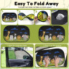 Auto Sonnenschutz Lustige Zootiere 2 Stück 51x31 cm | befox.ch