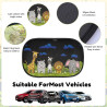 Auto Sonnenschutz Lustige Zootiere 2 Stück 51x31 cm | befox.ch