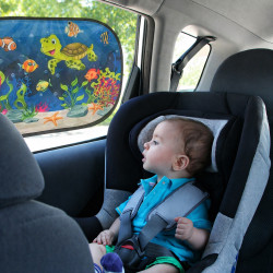 Auto Sonnenschutz für Kinder – 2 Stück – Ohne Saugnäpfe – elektrostatisch haftend Sea World