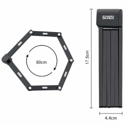 Faltbares Fahrradschloss 80 cm – Kompakt, sicher und praktisch