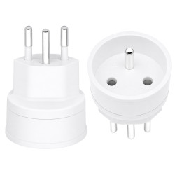 Adapterstecker EU auf Schweiz – Deutschland Stecker auf Schweizer Steckdose – 1 Stück weiss