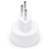 Adapterstecker EU auf Schweiz 10A 250V Weiss | befox.ch