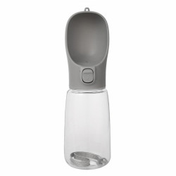 Hundetrinkflasche 550 ml – Wasserflasche für Hunde Grau