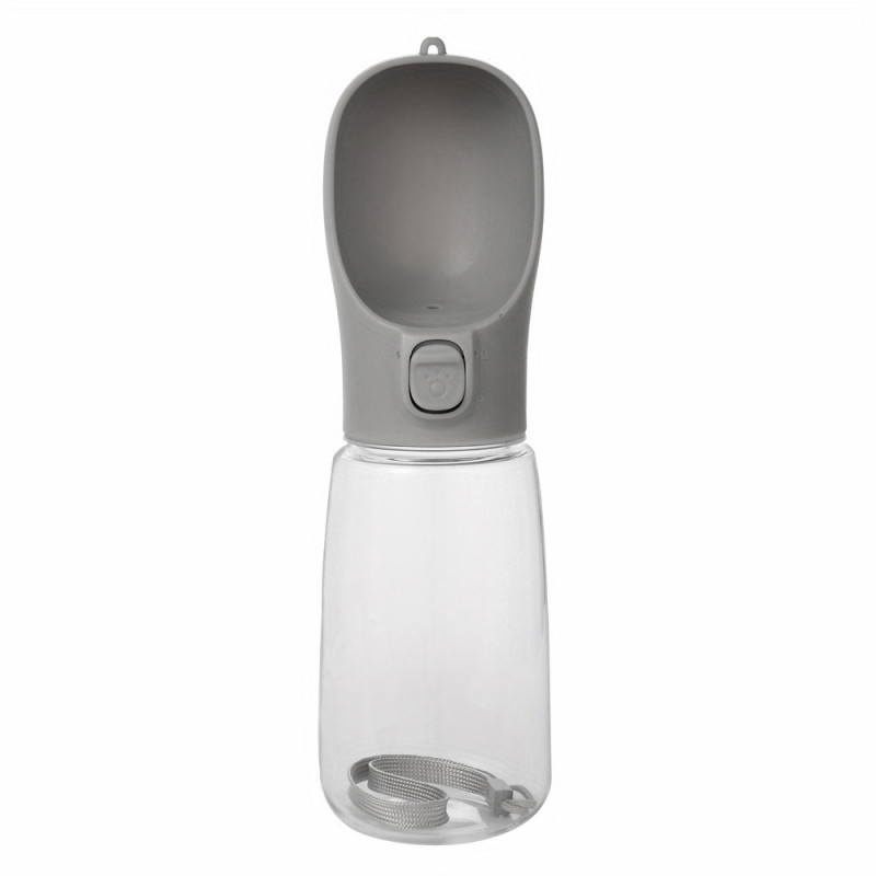 Hundetrinkflasche 550 ml – Wasserflasche für Hunde Grau