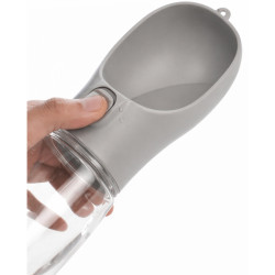 Hundetrinkflasche 550 ml – Wasserflasche für Hunde Grau