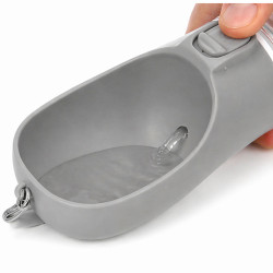 Hundetrinkflasche 550 ml – Wasserflasche für Hunde Grau