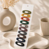 10 Stück Haarspangen Oval Multicolor