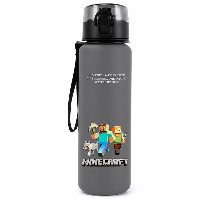 Minecraft Trinkflasche 650ml – Alex, Steve & Wolf