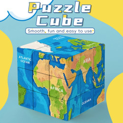 Zauberwürfel 3x3 Rubik Cube - Weltkarte