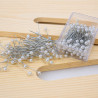 Stecknadeln mit Kopf 100 Stück Weiss 4 cm | befox.ch