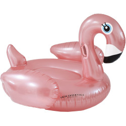 Grosses aufblasbares XL Reittier Flamingo 142 cm (Rose Gold)