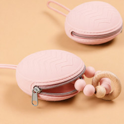 Silikon Schnullerbox – Kleine multifunktionale Organizer Tasche Rosa