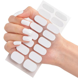 Aufkleber für Fingernägel, Nagellack Sticker Weiss