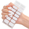 Aufkleber für Fingernägel, Nagellack Sticker Weiss