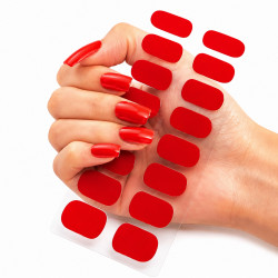 Aufkleber für Fingernägel, Nagellack Sticker Feuerrot