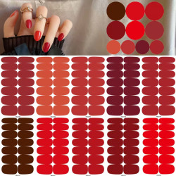 140 Aufkleber für Fingernägel, Nagellack Sticker Rot