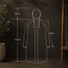 Regenponcho Transparent mit Kapuze One Size 123cm | befox.ch