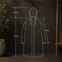 4x Regenponcho Transparent mit Kapuze One Size 123cm | befox.ch