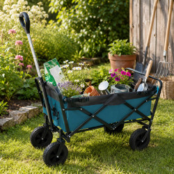 Faltbarer Bollerwagen 100x50x80 cm mit PU Reifen | befox.ch