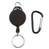 Ausziehbarer Schlüsselanhänger Schwarz mit Karabiner 65 cm | befox.ch