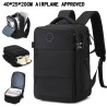 Reiserucksack Handgepäck 40x25x20 cm Schwarz | befox.ch