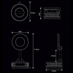 Magnetische Handyhalterung mit Vakuum-Saugnapf | befox.ch