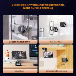 Magnetische Handyhalterung mit Vakuum-Saugnapf | befox.ch