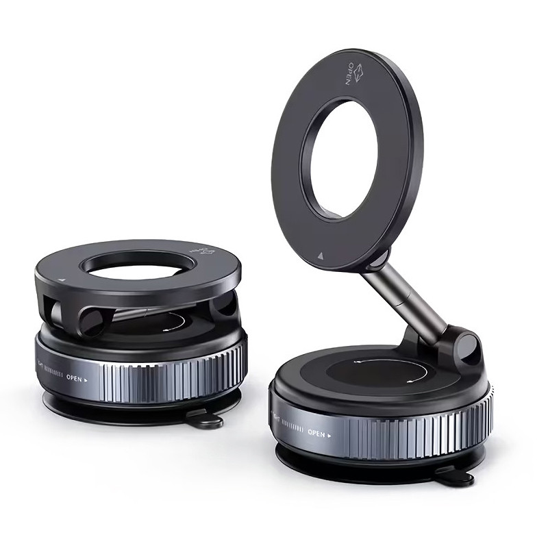 Magnetische Handyhalterung mit Vakuum-Saugnapf – 360° drehbar und faltbar