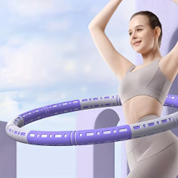 Premium Hula Hoop Reifen Ø90 cm – abnehmbaren Segmente Lila/Weiss