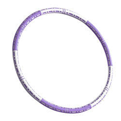 Premium Hula Hoop Reifen Ø90 cm – abnehmbaren Segmente Lila/Weiss