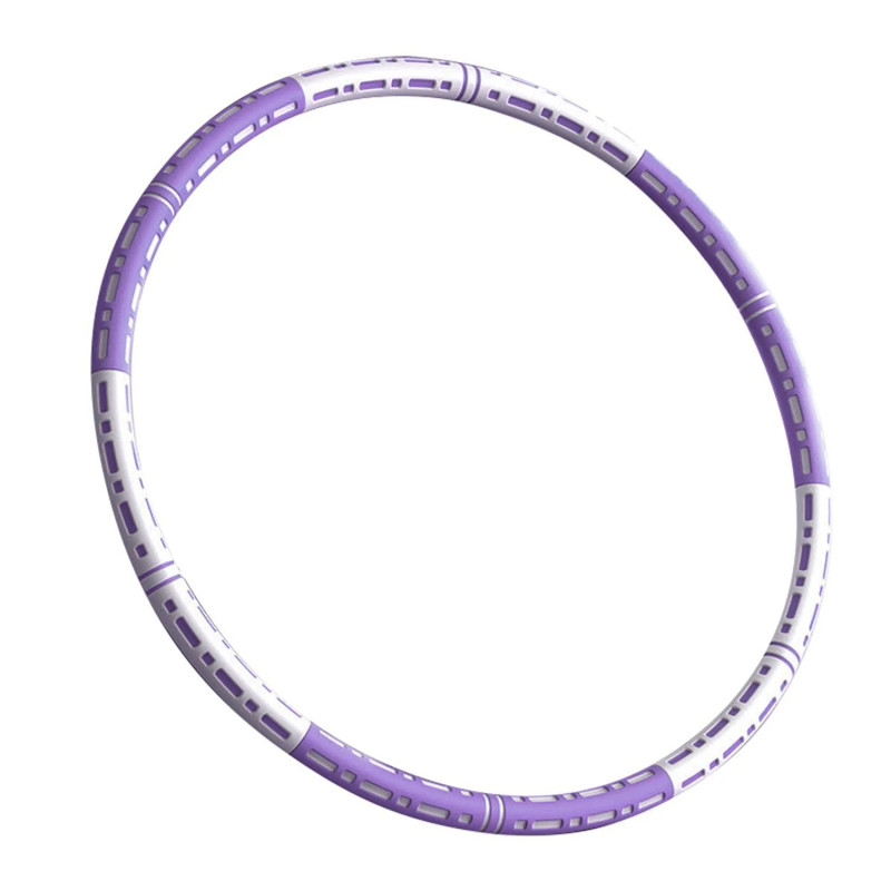 Premium Hula Hoop Reifen Ø90 cm – abnehmbaren Segmente Lila/Weiss