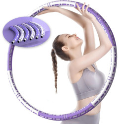 Hula Hoop Reifen Ø90 cm Fitness Bauchtrainer Lila / Weiss | befox.ch
