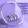 Hula Hoop Reifen Ø90 cm Fitness Bauchtrainer Lila / Weiss | befox.ch