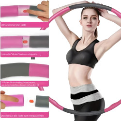 Hula Hoop Reifen 95 cm Pink Grau 1 kg | befox.ch