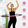 Hula Hoop Reifen Ø95 cm – abnehmbaren Segmente Pink Grau