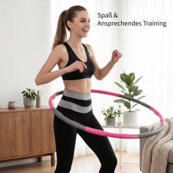 Hula Hoop Reifen 95 cm Pink Grau 1 kg | befox.ch