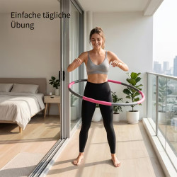 Hula Hoop Reifen Ø95 cm – abnehmbaren Segmente Pink Grau