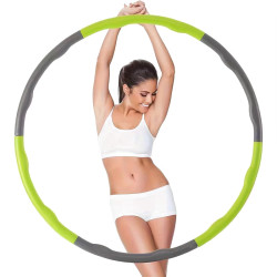 Hula Hoop Reifen Ø95 cm – abnehmbaren Segmente Grün / Grau