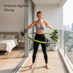 Hula Hoop Reifen Ø95 cm – abnehmbaren Segmente Grün / Grau