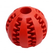 Interaktives Hundespielzeug Gummikauball mit Futterspender Rot