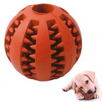 Interaktives Hundespielzeug Gummikauball mit Futterspender Rot