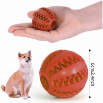Interaktives Hundespielzeug Gummikauball mit Futterspender Rot