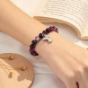 Schutzengel Perlenarmband aus Naturstein Lila