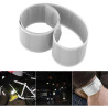 2 Stück Sicherheitsreflektor Schnapparmband – PVC Reflektor-Bänder Silber