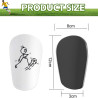 Mini-Schienbeinschoner Soccer Stickman Weiss M - 12 x 8