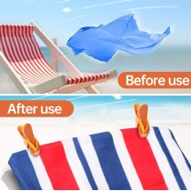 Paar Flip-Flop Strandtuch-Clips, Strandtuch Klammer - Sonnen-Design, Orange/Gelb