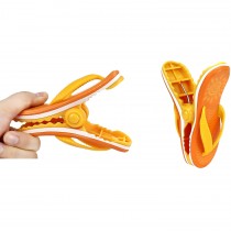 Paar Flip-Flop Strandtuch-Clips, Strandtuch Klammer - Sonnen-Design, Orange/Gelb