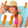 Paar Flip-Flop Strandtuch-Clips, Strandtuch Klammer - Sonnen-Design, Orange/Gelb